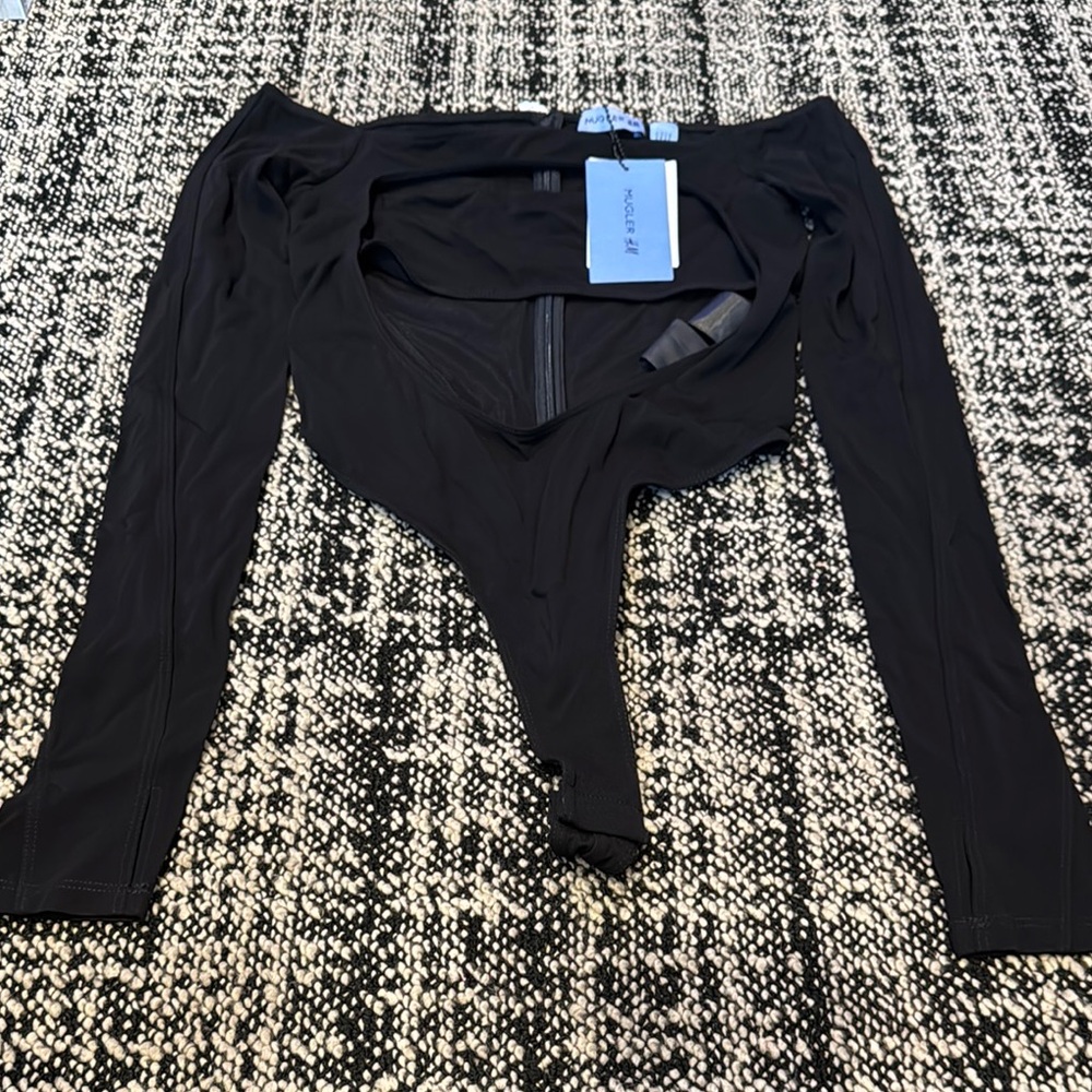 Hm x mugler cutout bodysuit